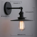 GobekUsa Antique Finish 1-Light Industrial Wall Sconce with 7.87" Canopy and ON/Off Button