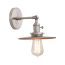GobekUsa Antique Finish 1-Light Industrial Wall Sconce with 7.87" Canopy and ON/Off Button