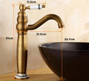 GobekUsa Antique Finish Brass Basin Faucet for Bathroom Vanity Sink Mixer