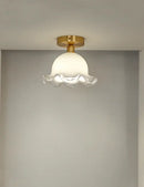 GobekUsa Antique Glass Ceiling Light: Elegant French Design, Unique Modern Brass Luminaria