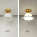 GobekUsa Antique Glass Ceiling Light: Elegant French Design, Unique Modern Brass Luminaria
