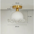 GobekUsa Antique Glass Ceiling Light: Elegant French Design, Unique Modern Brass Luminaria