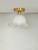 GobekUsa Antique Glass Ceiling Light: Elegant French Design, Unique Modern Brass Luminaria