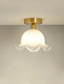 GobekUsa Antique Glass Ceiling Light: Elegant French Design, Unique Modern Brass Luminaria
