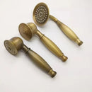 Antique brass & black handheld shower head bathroom set by Decorbites