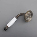Antique brass & black handheld shower head bathroom set by Decorbites