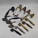 Antique brass & black handheld shower head bathroom set by Decorbites
