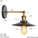 GobekUsa Antique Gold Rustic Wall Lamps Bathroom Stair Mirror Light Loft Decor Industrial