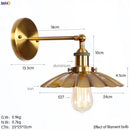 GobekUsa Antique Gold Rustic Wall Lamps Bathroom Stair Mirror Light Loft Decor Industrial