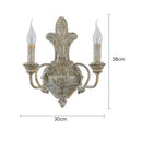GobekUsa Antique Iron Double Headed Wall Lamp | Retro Bedroom Bedside Corridor Living Room