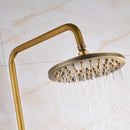 GobekUsa Antique Shower Mixer Tap Set with 8" Rainfall Shower Head and Dual Handles