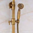 GobekUsa Antique Shower Mixer Tap Set with 8" Rainfall Shower Head and Dual Handles