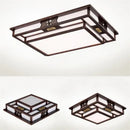 GobekUsa Antique Style Solid Wood Led Ceiling Light for Living Room Bedroom & Study