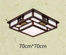 GobekUsa Antique Style Solid Wood Led Ceiling Light for Living Room Bedroom & Study