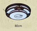GobekUsa Antique Style Solid Wood Led Ceiling Light for Living Room Bedroom & Study
