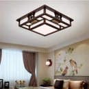 GobekUsa Antique Style Solid Wood Led Ceiling Light for Living Room Bedroom & Study