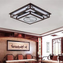 GobekUsa Antique Style Solid Wood Led Ceiling Light for Living Room Bedroom & Study