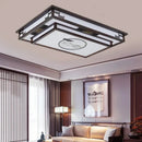 GobekUsa Antique Style Solid Wood Led Ceiling Light for Living Room Bedroom & Study