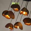 GobekUsa Antique Style Solid Wood Retro Pendant Light - High-End Living Room Lighting
