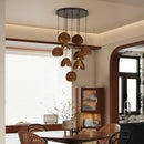 GobekUsa Antique Style Solid Wood Retro Pendant Light - High-End Living Room Lighting