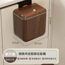 GobekUsa Antique Style Wood Grain Hanging Kitchen Trash Can with Lid