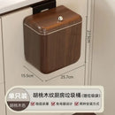 GobekUsa Antique Style Wood Grain Hanging Kitchen Trash Can with Lid