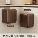 GobekUsa Antique Style Wood Grain Hanging Kitchen Trash Can with Lid