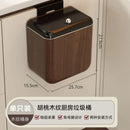 GobekUsa Antique Style Wood Grain Hanging Kitchen Trash Can with Lid
