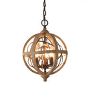 GobekUsa Antique Wood Globe Chandelier for Bedroom Living Room Kitchen Dining Room