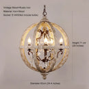GobekUsa Antique Wood Globe Chandelier for Bedroom Living Room Kitchen Dining Room