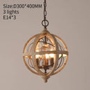 GobekUsa Antique Wood Globe Chandelier for Bedroom Living Room Kitchen Dining Room