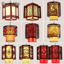 GobekUsa Antique Wood Pendant Lights for Dining Room, LED Living Room Decor Lighting Fixtures