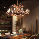 GobekUsa Antler Branch Ceiling Chandelier: Retro Industrial Style Lighting for Indoor Spaces
