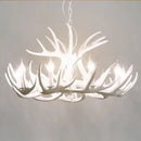 GobekUsa Antler Chandelier: American Retro Resin Horn Deer Lamps for Rustic Indoor Decor