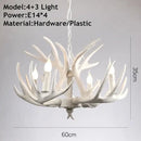 GobekUsa Antler Chandelier: Resin Deer Horn Pendant Lighting for Home, Restaurant, Hotel