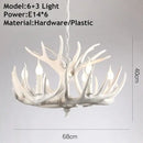 GobekUsa Antler Chandelier: Resin Deer Horn Pendant Lighting for Home, Restaurant, Hotel