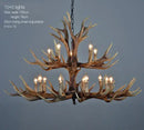 GobekUsa Antler Chandelier: Resin Deer Horn Pendant Lighting for Home, Restaurant, Hotel