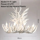 GobekUsa Antler Chandelier: Resin Deer Horn Pendant Lighting for Home, Restaurant, Hotel