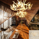 GobekUsa Antler Chandelier: Resin Deer Horn Pendant Lighting for Home, Restaurant, Hotel