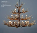 GobekUsa Antler Chandelier: Resin Deer Horn Pendant Lighting for Home, Restaurant, Hotel