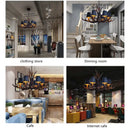 GobekUsa Antler Chandelier: Retro Resin Pendant Lamp for Living Room, Modern Rustic Lighting