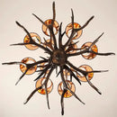 GobekUsa Antler Chandelier: Retro Resin Pendant Lamp for Living Room, Modern Rustic Lighting