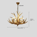 GobekUsa Antler Deer Chandelier: Rustic Resin Hanging Lamp for Living Room & Loft