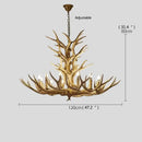 GobekUsa Antler Deer Chandelier: Rustic Resin Hanging Lamp for Living Room & Loft