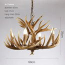GobekUsa Antler Pendant Chandelier for Home Decor and Lighting, Industrial Style Deer Horn Fixture