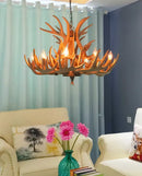 GobekUsa Antler Pendant Chandelier for Living Room Decor - 6 Arms Deer Horn Hanging Lamp