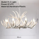GobekUsa Antler Pendant Chandelier for Living Room Decor - 6 Arms Deer Horn Hanging Lamp
