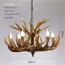 GobekUsa Antler Pendant Chandelier for Living Room Decor - 6 Arms Deer Horn Hanging Lamp