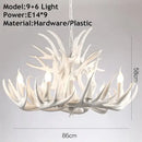 GobekUsa Antler Pendant Chandelier for Living Room Decor - 6 Arms Deer Horn Hanging Lamp