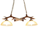 GobekUsa Antler Resin Chandelier: Nordic Pendant Light for Living/Dining Room, Bar, Cafe